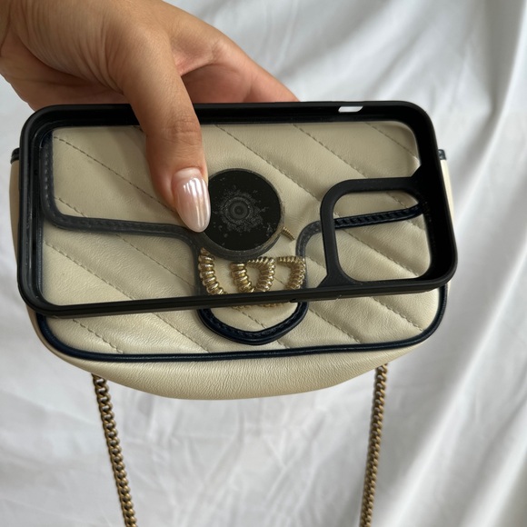 GUCCI Marmont Series Shoulder Bag Mini White - Picture 10 of 10